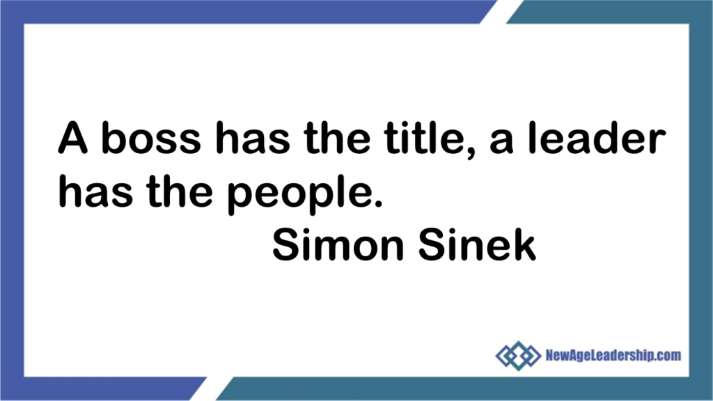 simon sinek quote boss vs. leader